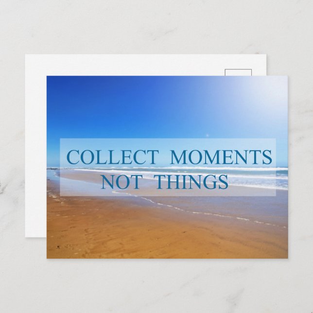 Sammle Momente nicht Dinge Postkarte (Vorne/Hinten)