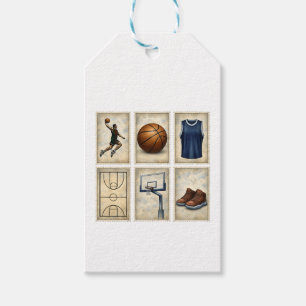 Sammlerstücke mit Vintage-Basketball-Motiven Geschenkanhänger