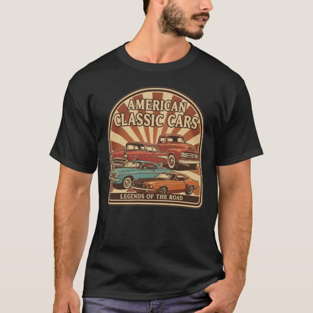 Sammlung amerikanischer Retro-Klassiker T-Shirt (Vorderseite)