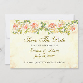 Sammlung antiker Rose - Hochzeitssache speichert d Save The Date