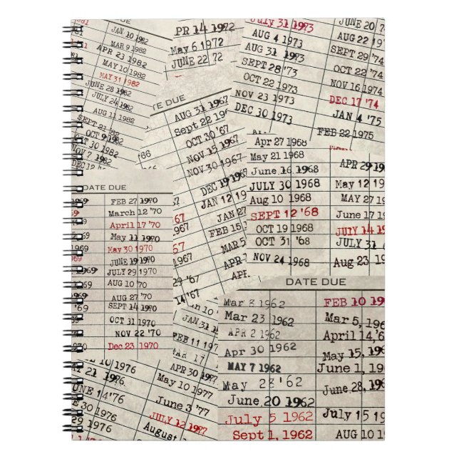 Sammlung der alten Bibliothekskarte Notizblock (Vorderseite)