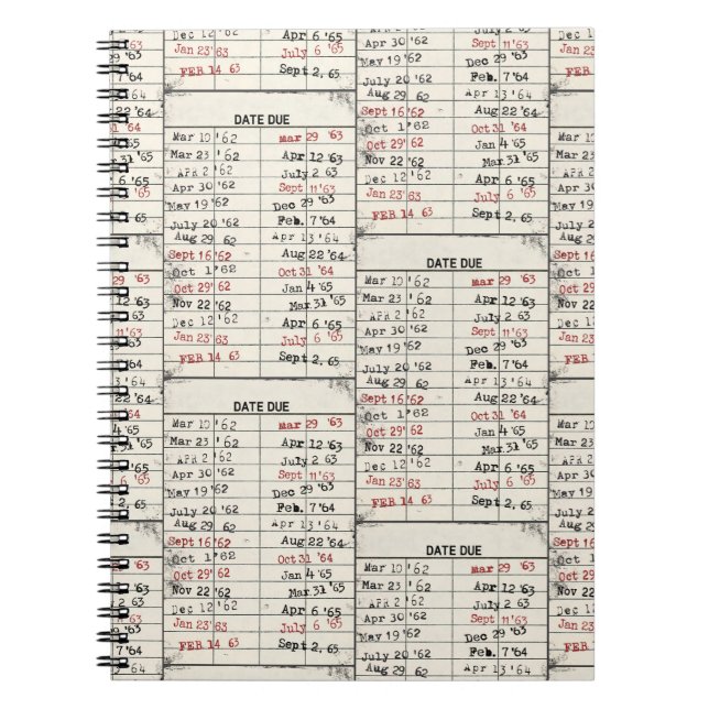 Sammlung der alten Bibliothekskarte Notizblock (Vorderseite)