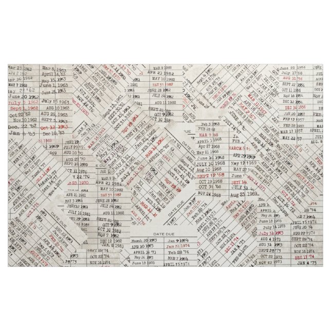 Sammlung der alten Bibliothekskarte Stoff (Yard (91,4 cm))