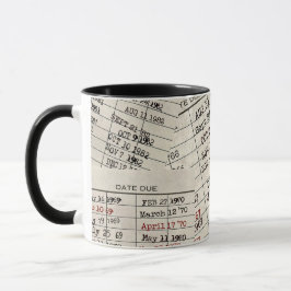 Sammlung der alten Bibliothekskarte Tasse