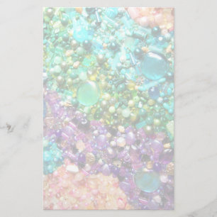 Sammlung farbenfroher Perlen Briefpapier