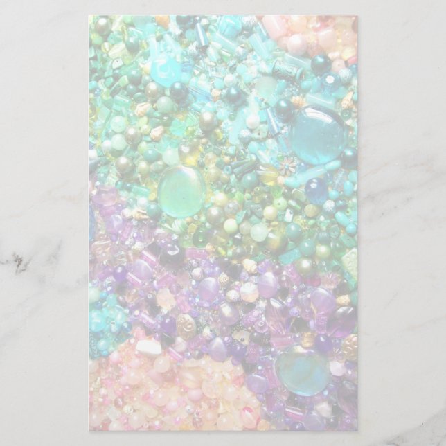 Sammlung farbenfroher Perlen Briefpapier (Vorderseite)