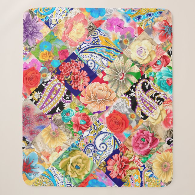 Sammlung großer Blume Sherpadecke (Vorderseite)