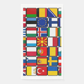 Sammlung internationaler Flaggen, Serviette