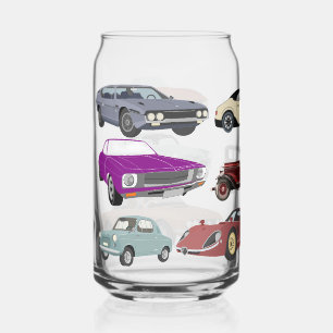 Sammlung klassischer Autos Dosenglas