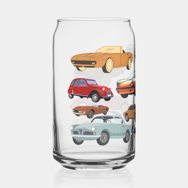 Sammlung klassischer Autos  Dosenglas (Vorderseite)