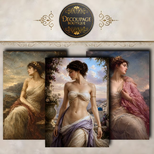 Sammlung Klassischer Frauen der Antike Geschenkpapier Set (Classical Women of Antiquity Collection Wrapping Paper Sheets)