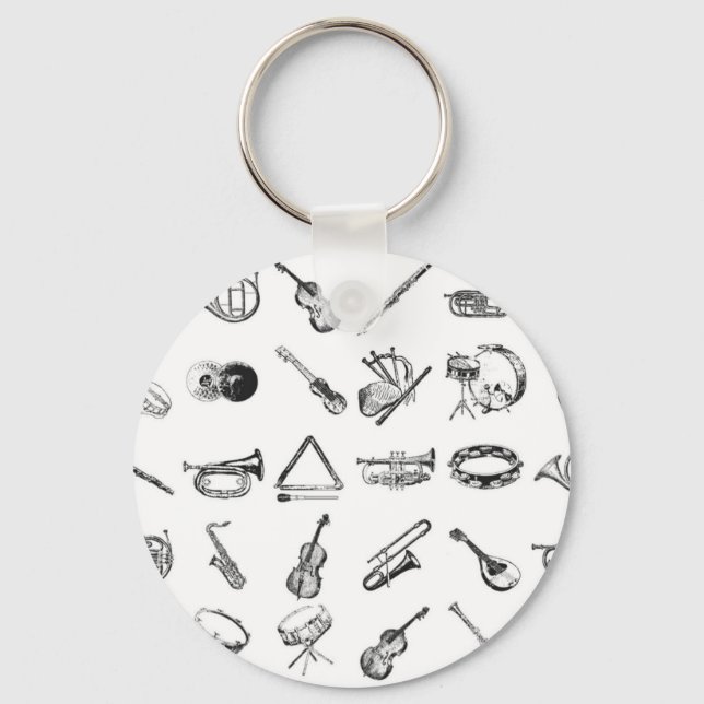 Sammlung klassischer Musikinstrumente Schlüsselanhänger (Vorderseite)