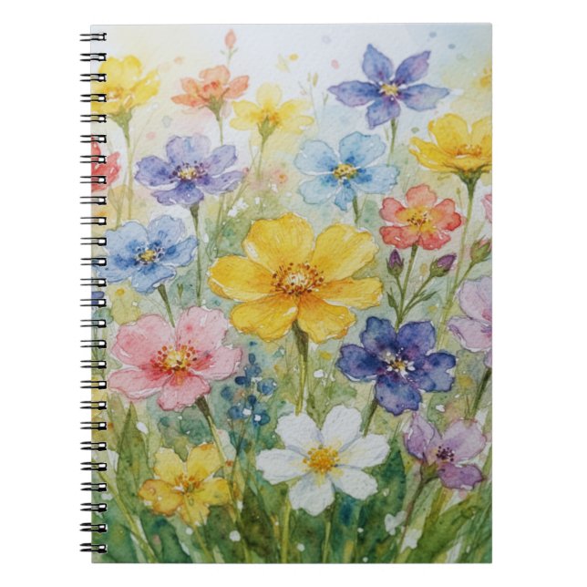 Sammlung mit sanftem Blumenmuster Notizblock (Vorderseite)