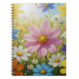 Sammlung mit weichem floralem Muster Notizblock