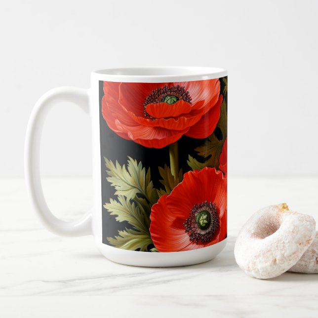 Sammlung Mohnfelder - Tasse trinken (Mit Donut)