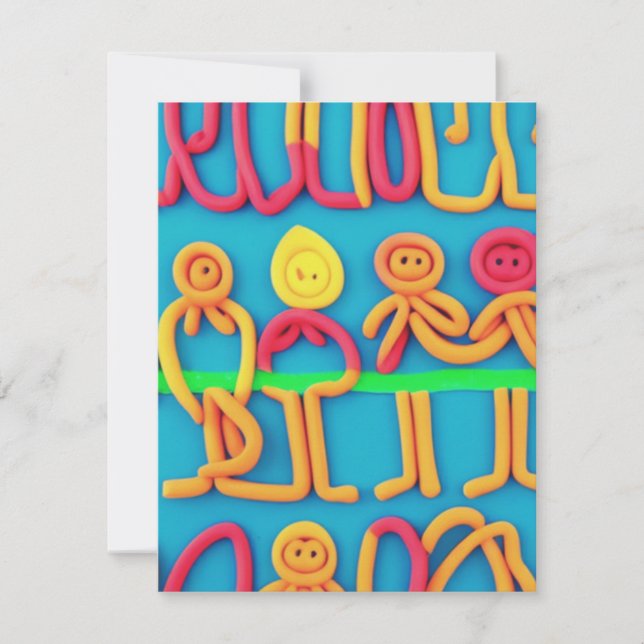 Sammlung Playdough Mitteilungskarte (Vorderseite)