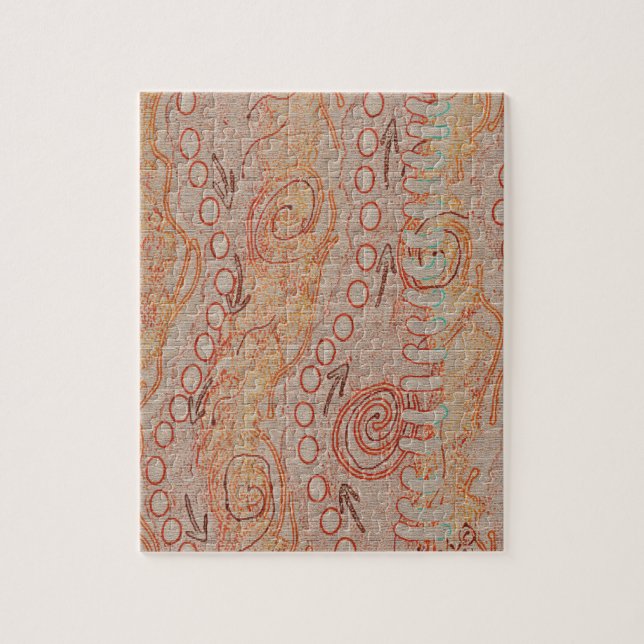 Sammlung Sand Echoes #1 Aborigines Kunst Puzzle (Vertikal)
