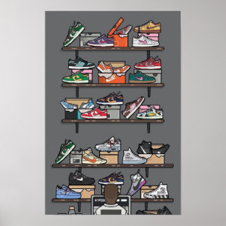 Sammlung Sneakers Art Print Poster
