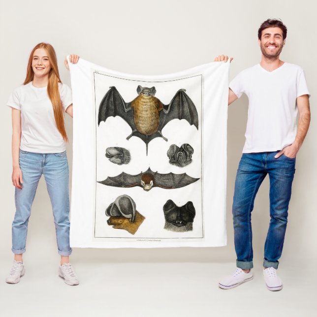Sammlung verschiedener Fledermäuse Fleecedecke (Beispiel)