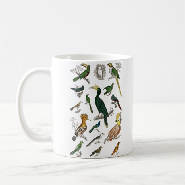 Sammlung verschiedener Vögel  Kaffeetasse (Links)