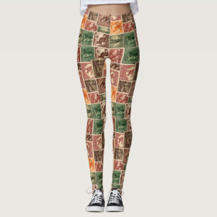 Sammlung vintage australischer Briefmarken Leggings