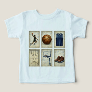Sammlung Vintage-Basketball-Briefmarken