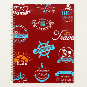 Sammlung vintage nautischer Reisebadges Planer