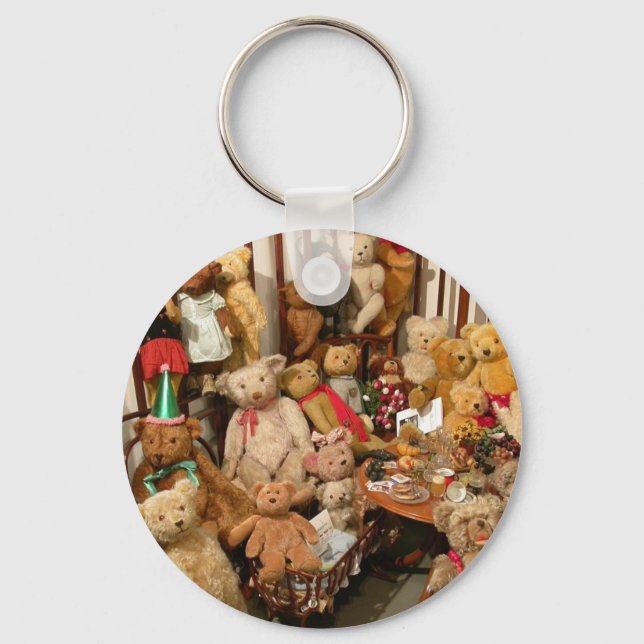 Sammlung Vintager Teddybären Schlüsselanhänger (Vorderseite)