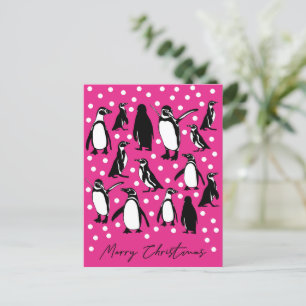 Sammlung von arktischen Tieren - Pinguine Postkarte