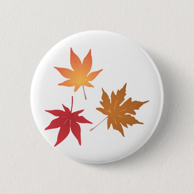 Sammlung von Blätter für Herbstmaple Button (Vorderseite)