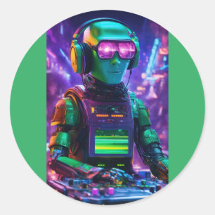 Sammlung von Cyberbeats Runder Aufkleber