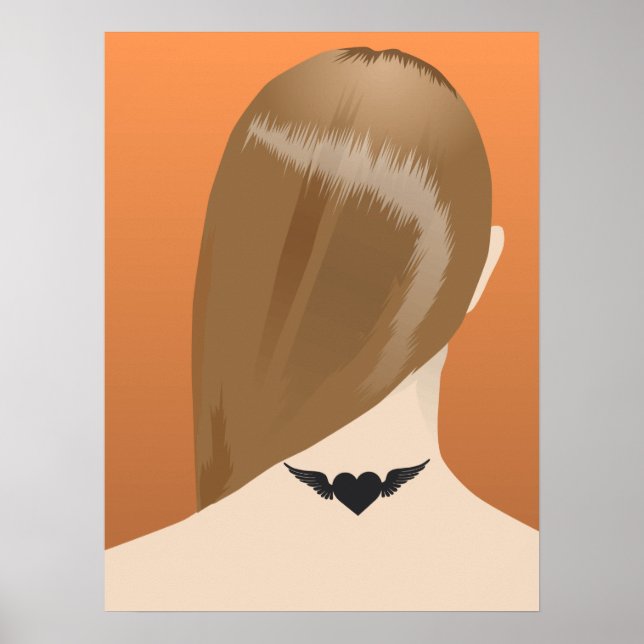 Sammlung von Frauen Neck Tattoo Art Print, Nr. 1/1 Poster (Vorne)