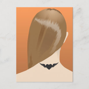 Sammlung von Frauen Neck Tattoo Art Print, Nr. 1/1 Postkarte