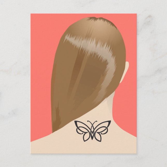 Sammlung von Frauen Neck Tattoo Art Print, Nr. 2/1 Postkarte (Vorderseite)