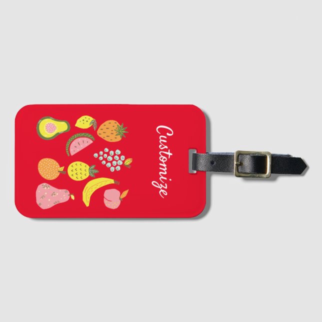 Sammlung von Früchten Thunder_   CoveAir Fres Gepäckanhänger (Vorderseite (Horizontal))