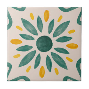 Sammlung von grün und gelb gezogenen Zangen Fliese