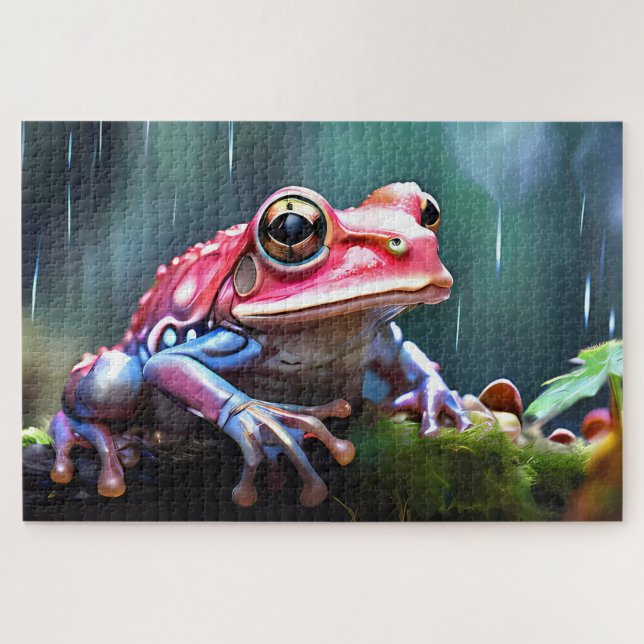 Sammlung von Jigsaw Puzzle Frogs aus Costa Rica (Horizontal)