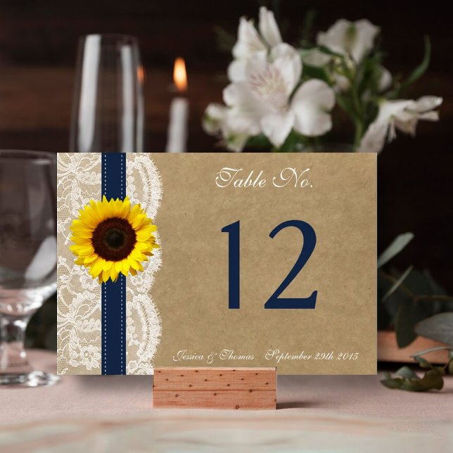 Sammlung von Kraft, Spitzen und Sonnenblumen - Mar Tischnummer (Von Creator hochgeladen)
