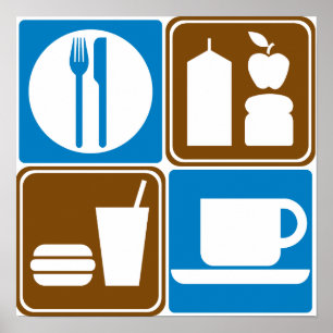 Sammlung von Lebensmitteldiensten - Autobahnen Poster