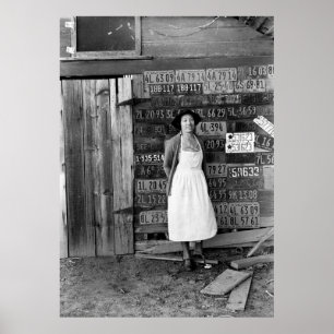 Sammlung von Lizenzplaten aus den 30er Jahren Poster