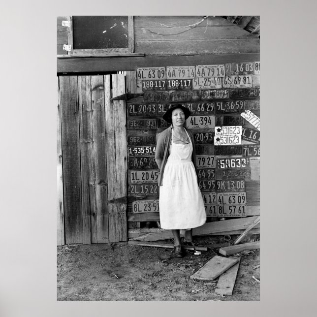 Sammlung von Lizenzplaten aus den 30er Jahren Poster (Vorne)