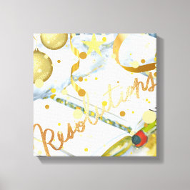 Sammlung von Neujahrsentschließungen Leinwanddruck