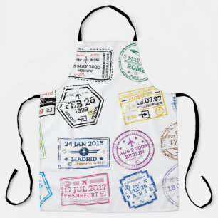 Sammlung von Passport-Briefmarke Abgeschieden auf  Schürze