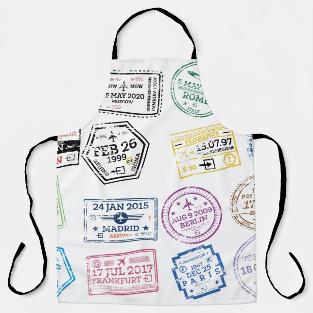 Sammlung von Passport-Briefmarke Abgeschieden auf  Schürze (Vorderseite)