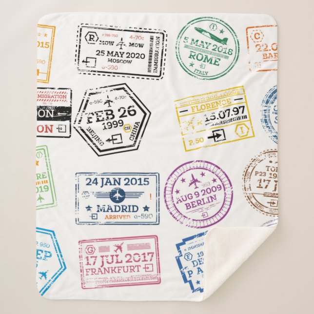 Sammlung von Passport-Briefmarke Abgeschieden auf  Sherpadecke (Vorderseite)