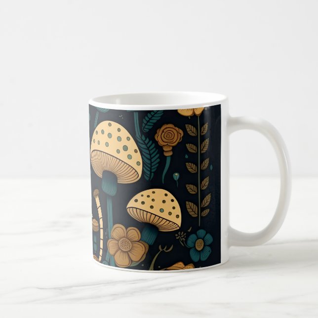 Sammlung von Pilzbilustration Kaffeetasse (Rechts)