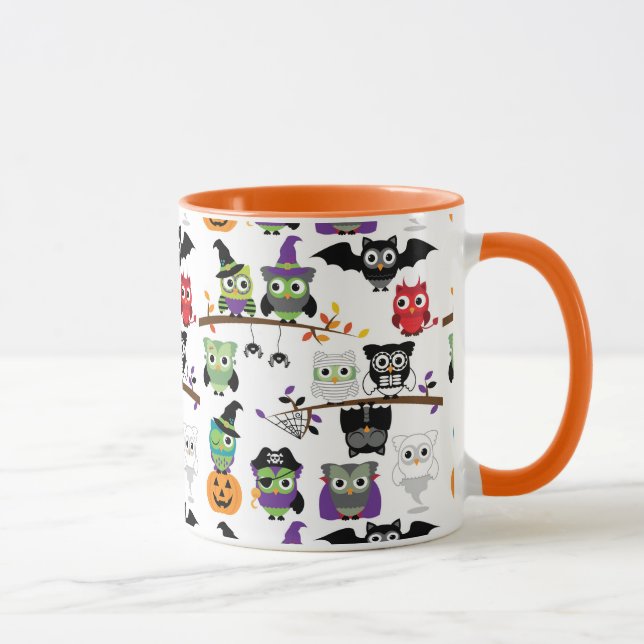 Sammlung von scharfen Halloween-Owls Tasse (Rechts)