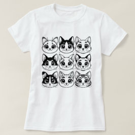 Sammlung von Silhouetten T-Shirt