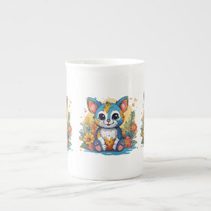 Sammlung von Spezialitäten-Becher aus Bone China m Prozellantasse