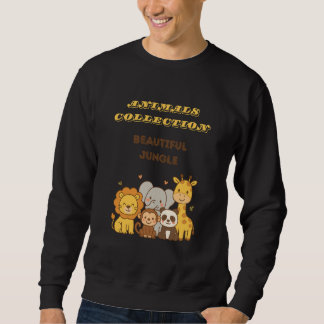 Sammlung von Tieren | Niedlich Cartoon Sweatshirt